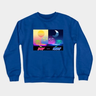 Retro Day and Night Crewneck Sweatshirt